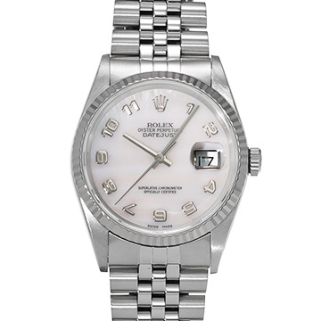 ロレックス デイトジャスト 16234NA ホワイトシェル メンズ 時計 【中古】【wristwatch】