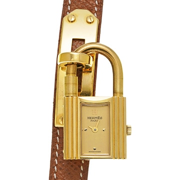 エルメス ケリーウォッチ KE1.201 シャンパン レディース 時計 【中古】【wristwatch】