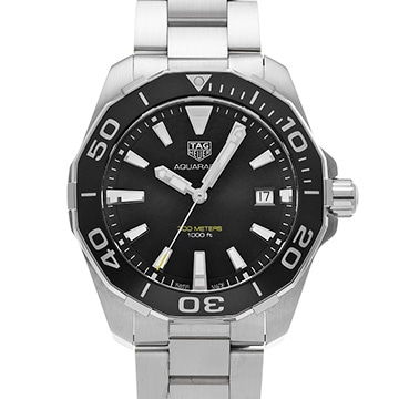タグ ホイヤー アクアレーサー クォーツ WAY111A.BA0928 ブラック メンズ 時計 【中古】【wristwatch】