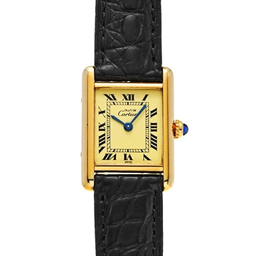 カルティエ マストタンク SM W1003153 アイボリー レディース 時計 【中古】【wristwatch】
