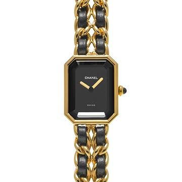 シャネル プルミエール M H0001 ブラック レディース 時計 【中古】【wristwatch】