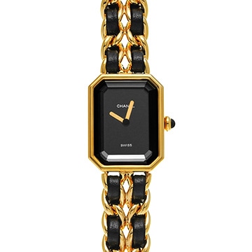 シャネル プルミエール M H0001 ブラック レディース 時計 【中古】【wristwatch】