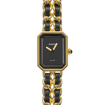 シャネル プルミエール M H0001 ブラック レディース 時計 【中古】【wristwatch】