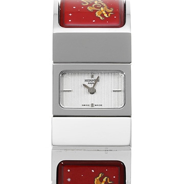 エルメス ロケ LO1.201 シルバー レディース 時計 【中古】【wristwatch】