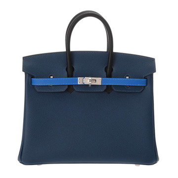 エルメス バーキン 25 トリコロール ディープブルー/ブラック/ブルーイドラ ヴォーエプソン レディース バッグ 【未使用】【bag】