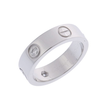 カルティエ ラブリング #53 3PD シルバー K18ホワイトゴールド WG レディース ジュエリー 【中古】【jewelry】