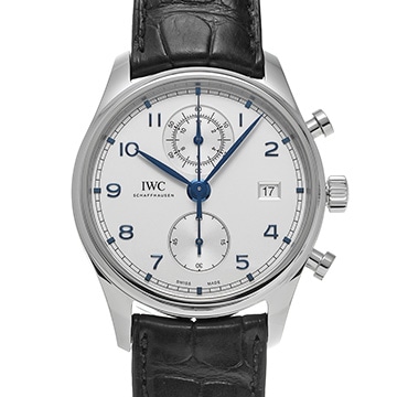 IWC ポルトギーゼ クロノグラフ クラシック IW390302 シルバー メンズ 時計 【中古】【wristwatch】