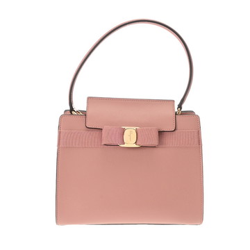 サルヴァトーレ フェラガモ 2WAY ハンドバッグ ピンク レザー レディース バッグ 【中古】【bag】