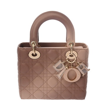 ディオール カナージュ LADY DIOR ABCDIOR スモールバッグ ベージュ M05380NGE ラムスキン レディース バッグ 【中古】【bag】