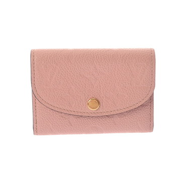 ルイ ヴィトン モノグラムアンプラント ポルトカルト ロミー ローズプードル レザー レディース 財布 【中古】【purse】