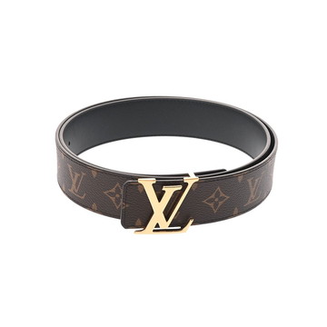 ルイ ヴィトン モノグラム ベルト LV イニシャル 40mm リバーシブル #100 ブラウン M0566 モノグラムキャンバス メンズ 【中古】【other】