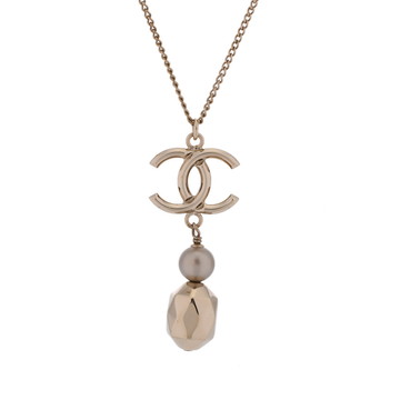 シャネル ネックレス ゴールド GP/ラインストーン レディース ジュエリー 【中古】【jewelry】