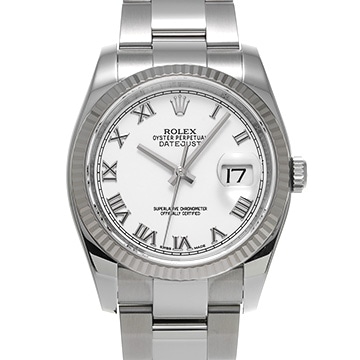 ロレックス デイトジャスト 116234 ホワイト メンズ 時計 【中古】【wristwatch】