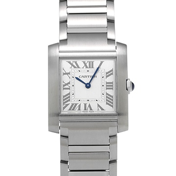 カルティエ タンク フランセーズ MM WSTA0074 シルバー ユニセックス 時計 【中古】【wristwatch】