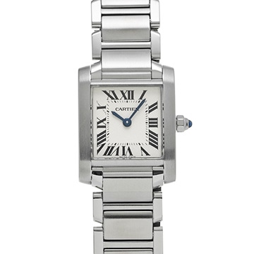 カルティエ タンクフランセーズ SM W51008Q3 シルバー レディース 時計 【中古】【wristwatch】
