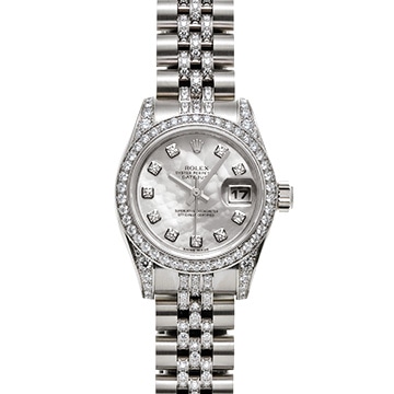 ロレックス レディ デイトジャスト 26 179159NG ホワイトシェル/ダイヤモンド レディース 時計 【中古】【wristwatch】