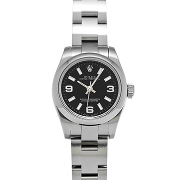 ロレックス オイスターパーペチュアル 176200 ブラック レディース 時計 【中古】【wristwatch】