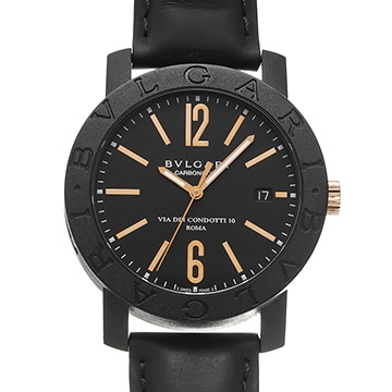 ブルガリ ブルガリブルガリ カーボンゴールド BB40CL ブラック メンズ 時計 【中古】【wristwatch】
