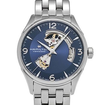 ハミルトン ジャズマスター オープンハート H32705141 ブルー メンズ 時計 【中古】【wristwatch】