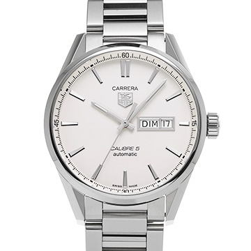 タグ ホイヤー カレラ キャリバー5 デイデイト WAR201B.BA0723 シルバー メンズ 時計 【中古】【wristwatch】