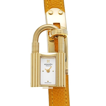 エルメス ケリーウォッチ KE1.201 ホワイト レディース 時計 【中古】【wristwatch】