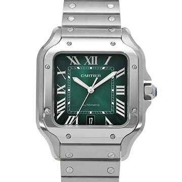 カルティエ サントス ドゥ カルティエ LM WSSA0062 グリーン メンズ 時計 【新品】【wristwatch】