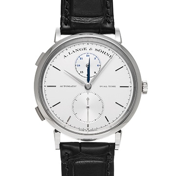 ランゲ＆ゾーネ サクソニア デュアルタイム 385.026 シルバー メンズ 時計 【中古】【wristwatch】