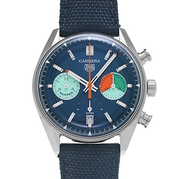 タグ ホイヤー カレラ スキッパー CBS2213.FN6002 ブルー メンズ 時計 【中古】【wristwatch】