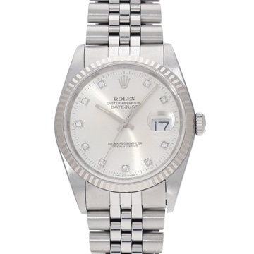 ロレックス デイトジャスト 16234G シルバー/ダイヤモンド メンズ 時計 【中古】【wristwatch】
