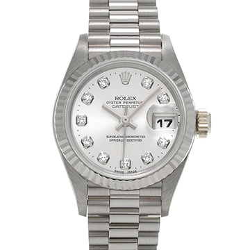 ロレックス デイトジャスト 69179G シルバー/ダイヤモンド レディース 時計 【中古】【wristwatch】