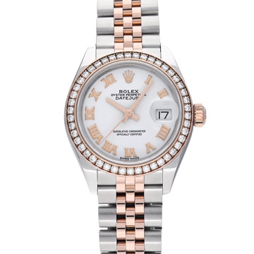 ロレックス レディ デイトジャスト 279381RBR ホワイト レディース 時計 【中古】【wristwatch】