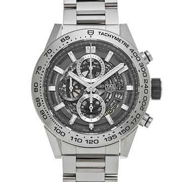 タグ ホイヤー カレラ キャリバーホイヤー01 クロノグラフ CAR2A8A.BF0707 ブラック メンズ 時計 【中古】【wristwatch】