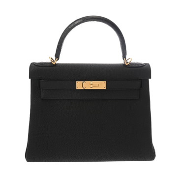 エルメス ケリー 28 内縫い タッチ ブラック ポロサスリセ レディース バッグ 【中古】【bag】