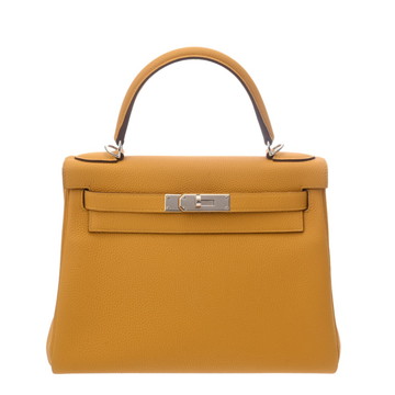 エルメス ケリー 28 内縫い ジョーヌアンブル トゴ レディース バッグ 【中古】【bag】