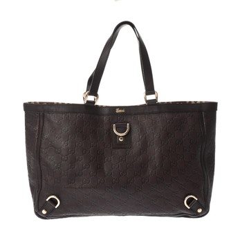 グッチ グッチシマ アビートートバッグ ブラウン 141472 001364 レザー レディース バッグ 【中古】【bag】