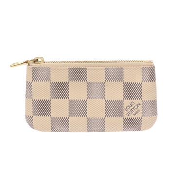 ルイ ヴィトン ダミエアズール ポシェットクレ ホワイト N62659 PVC レディース 財布 【中古】【purse】