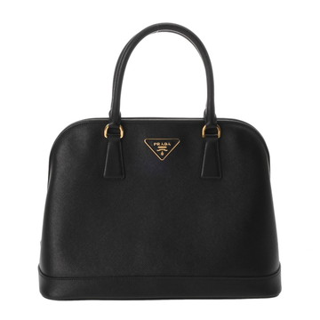 プラダ 2wayハンドバッグ ブラック サフィアーノレザー レディース バッグ 【中古】【bag】