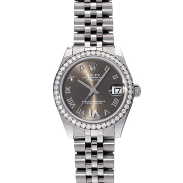 ロレックス デイトジャスト 31 178384 ブラウン ユニセックス 時計 【中古】【wristwatch】