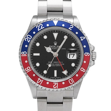 ロレックス GMTマスターII スティックダイアル 16710 ブラック メンズ 時計 【中古】【wristwatch】