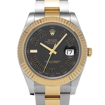 ロレックス デイトジャストII 116333 ブラック メンズ 時計 【中古】【wristwatch】