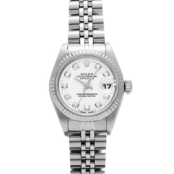 ロレックス デイトジャスト 69174G ホワイト/ダイヤモンド レディース 時計 【中古】【wristwatch】