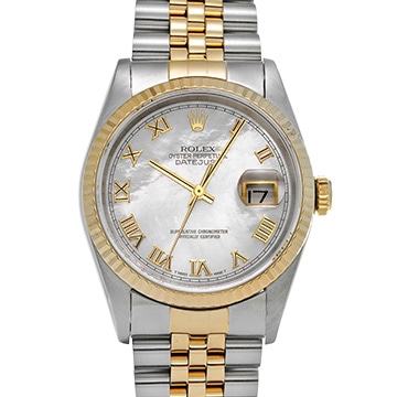 ロレックス デイトジャスト 16233NR ホワイトシェル メンズ 時計 【中古】【wristwatch】