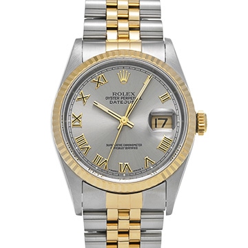 ロレックス デイトジャスト 16233 グレー メンズ 時計 【中古】【wristwatch】