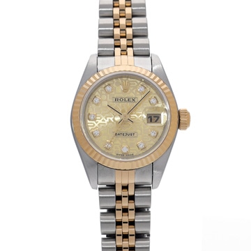 ロレックス デイトジャスト 79173G シャンパンコンピュータ/ダイヤモンド レディース 時計 【中古】【wristwatch】
