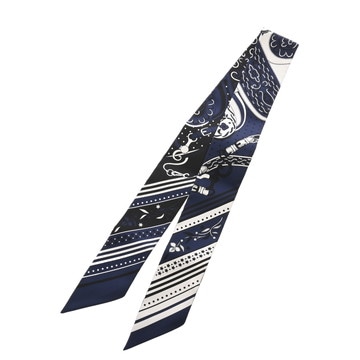 エルメス ツイリー HERMES STORY ネイビー系/マルチカラー シルク100％ レディース 【新品】【other】