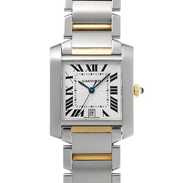 カルティエ タンク フランセーズ LM W51005Q4 シルバー メンズ 時計 【中古】【wristwatch】