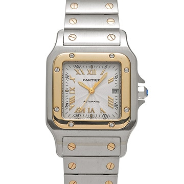 カルティエ サントス ガルベ LM W20041C4 アイボリー レディース 時計 【中古】【wristwatch】