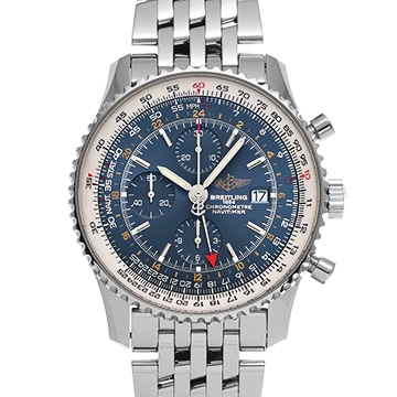 ブライトリング ナビタイマー ワールド A2432212/C651 ブルー メンズ 時計 【中古】【wristwatch】