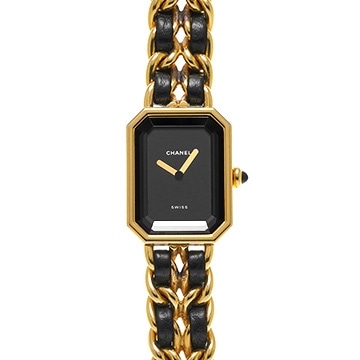 シャネル プルミエール M H0001 ブラック レディース 時計 【中古】【wristwatch】