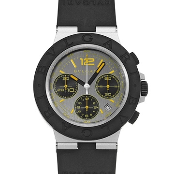 ブルガリ アルミニウム グランツーリスモ BB41ATCH グレー メンズ 時計 【中古】【wristwatch】